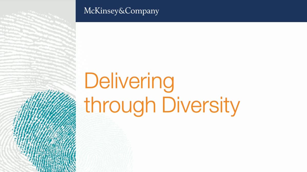 Cover of McKinsey's Delivering through Diversity report
