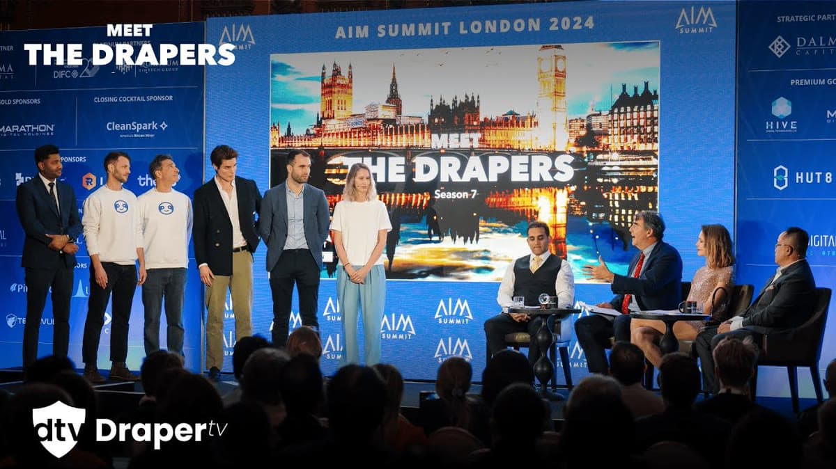 José Martín Quesada on stage during Meet the Drapers at AIM Summit London