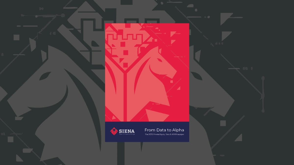 Cover of Siena's From Data to Alpha private equity white paper