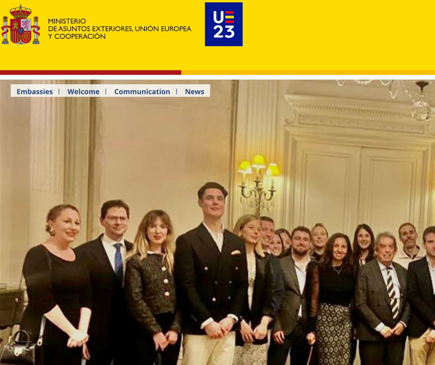 Young Future Leaders gathered at the Spanish Embassy in London